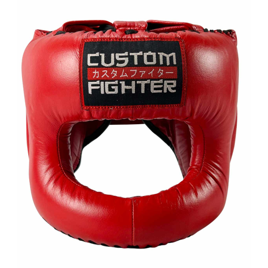 Casco con barra Custom Fighter "Mexican piel" rojo