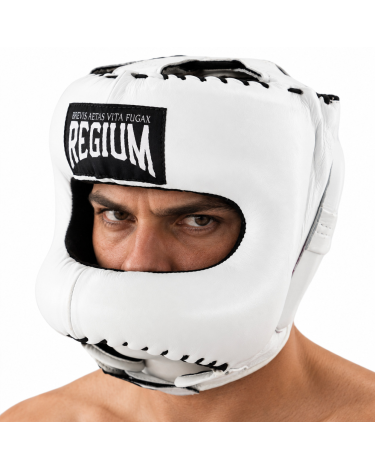 Casco con barra Regium "Mexican Pro" Piel premium blanco