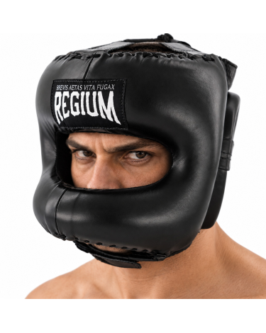Casco con barra Regium "Mexican Pro" Piel Premium negro