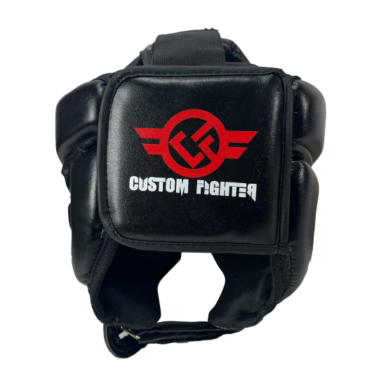 Casco Custom Fighter "Black" microfibra