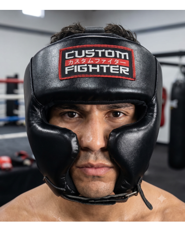 Casco Custom Fighter "Black" microfibra