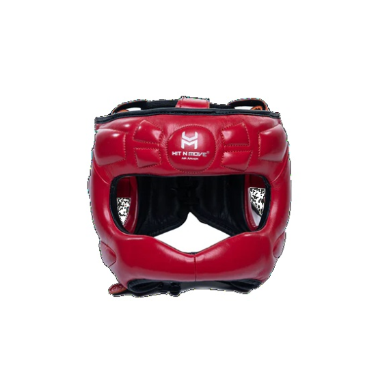 Casco de barra Hit n Move Face saver rojo