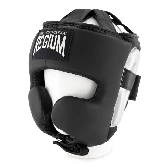 Casco de boxeo abierto Regium "Sparring Pro" GEL profesional negro