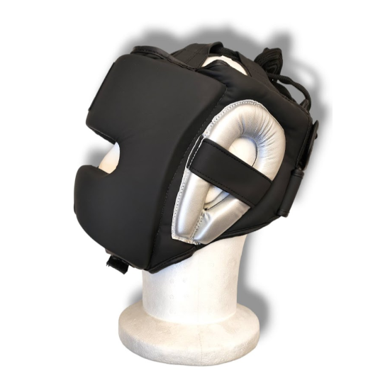 Casco de boxeo abierto Regium "Sparring Pro" GEL profesional negro