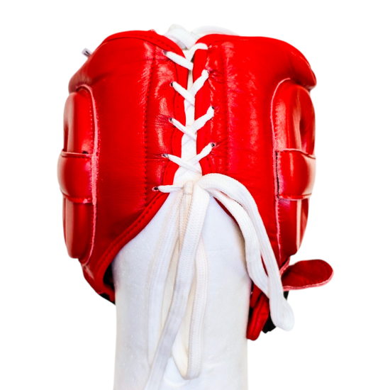 Casco de boxeo con barra No Boxing No Life rojo