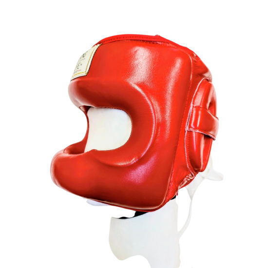 Casco de boxeo con barra No Boxing No Life rojo