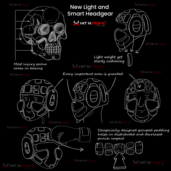 Casco de Boxeo HIT N MOVE® Air Armor Precision negro