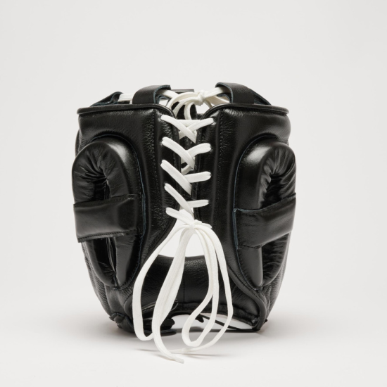 Casco de boxeo Leone Sport con barra " Nerone" CSB02 Negro