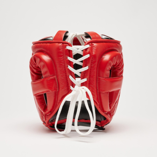 Casco de boxeo Leone Sport con barra " Nerone" CSB02 rojo