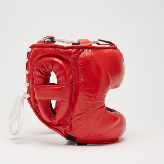 Casco de boxeo Leone Sport con barra " Nerone" CSB02 rojo