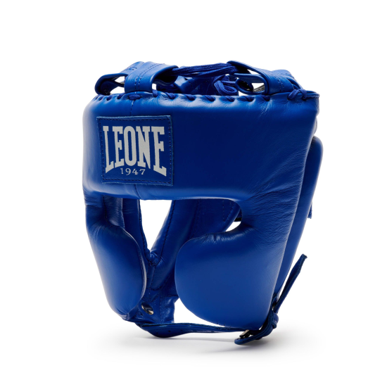 Casco de pomulos profesional Leone 1947 "The Greatest" CS443 azul