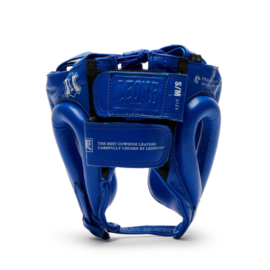 Casco de pomulos profesional Leone 1947 "The Greatest" CS443 azul
