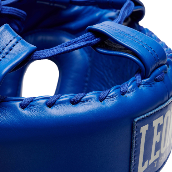 Casco de pomulos profesional Leone 1947 "The Greatest" CS443 azul