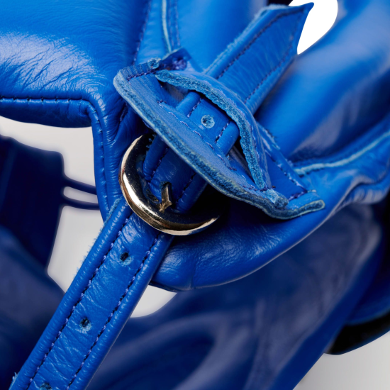 Casco de pomulos profesional Leone 1947 "The Greatest" CS443 azul