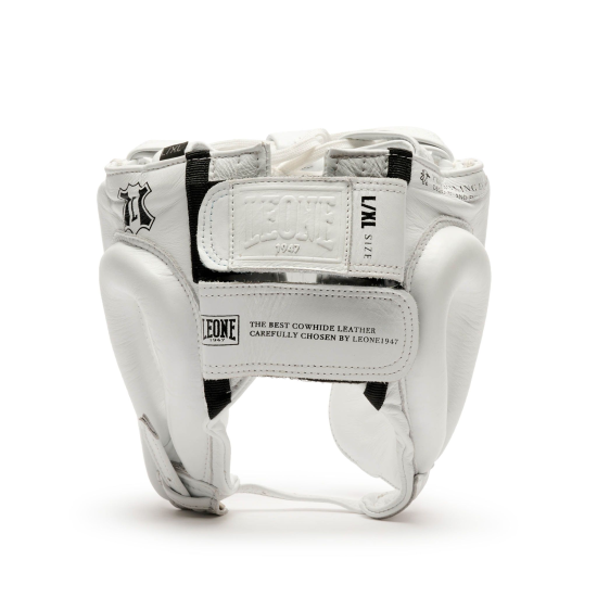 Casco de pomulos profesional Leone 1947 "The Greatest" CS443 blanco