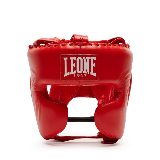 Casco de pomulos profesional Leone 1947 "The Greatest" CS443 rojo