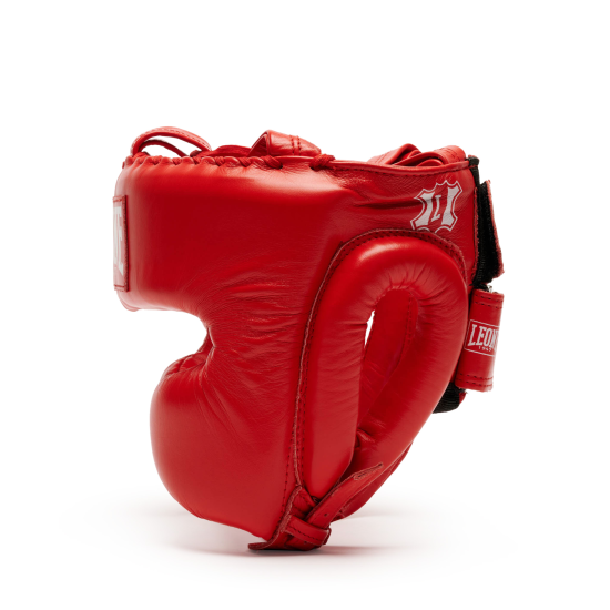 Casco de pomulos profesional Leone 1947 "The Greatest" CS443 rojo