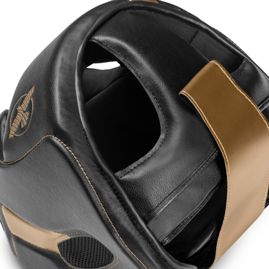 Casco para deportes de contacto Hayabusa T3 abierto color negro-oro