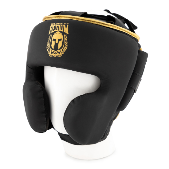Casco para deportes de contacto Regium "Imperial Sparring Gold" microfiber