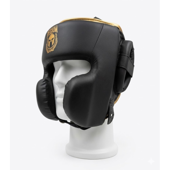 Casco para deportes de contacto Regium "Imperial Sparring Gold" microfiber