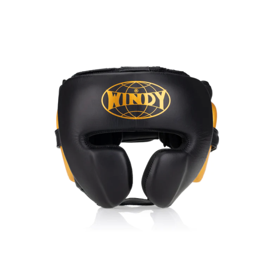 Casco para deportes de contacto Windy "Mexican" negro/dorado