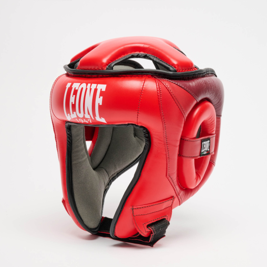 Casco Protector Leone 1947 CS446 Homologado WAKO rojo