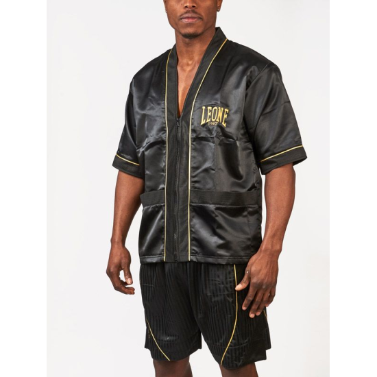 Chaqueta de entrenador Leone 1947 "Premium cornerman jacket" negra