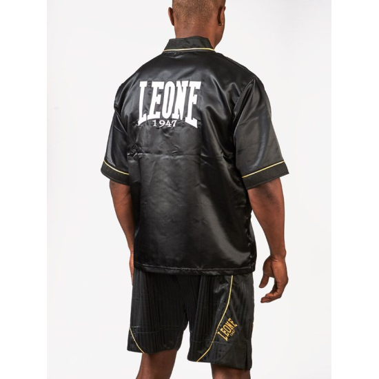 Chaqueta de entrenador Leone 1947 "Premium cornerman jacket" negra