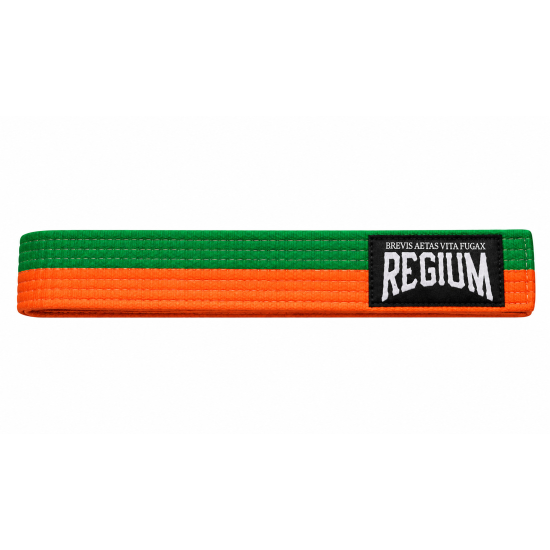 Cinturon artes marciales 240 cm naranja-verde