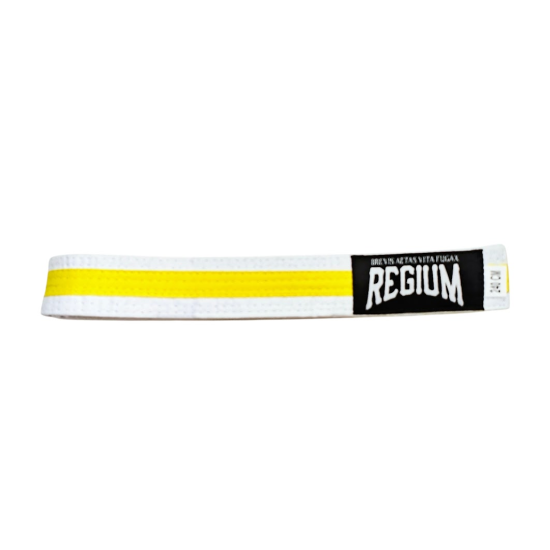 Cinturon de artes marciales bicolor blanco/amarillo 240 cm