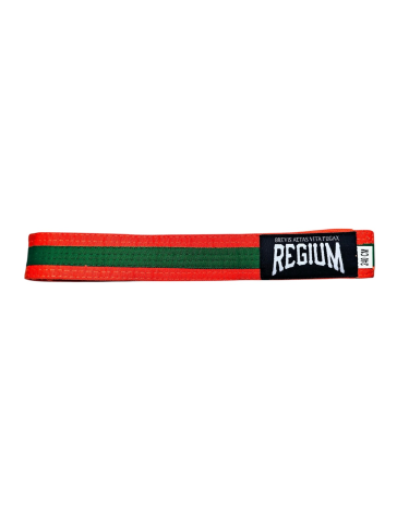 Cinturon de artes marciales bicolor naranja/verde 240 cm