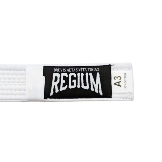 Cinturon de Brazilian Jiu Jitsu Regium blanco