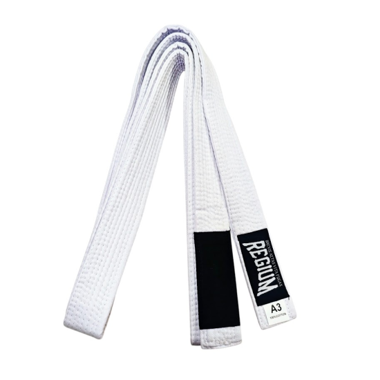Cinturon de Brazilian Jiu Jitsu Regium blanco