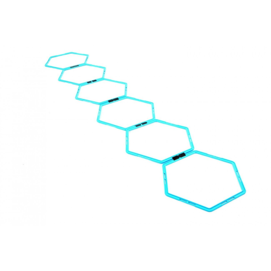 Conjunto de 6 aros hexagonales para ejercicios de agilidad
