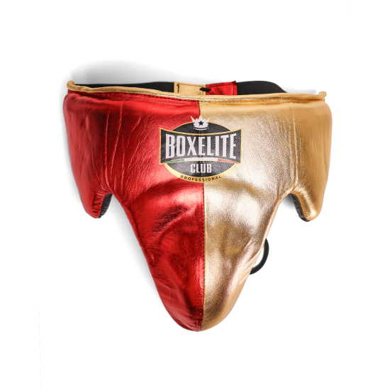 Coquilla profesional de boxeo Boxelite club  roja/dorada
