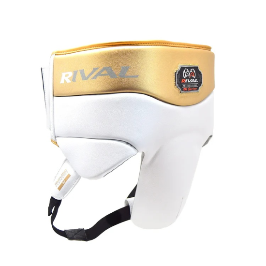 Coquilla profesional de boxeo Rival Boxing RNFL100 blanco-dorado