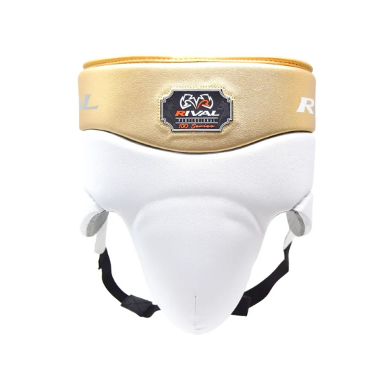 Coquilla profesional de boxeo Rival Boxing RNFL100 blanco-dorado