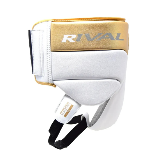Coquilla profesional de boxeo Rival Boxing RNFL100 blanco-dorado