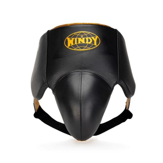 Coquilla profesional de boxeo Windy Fightgear "Elite" negro/oro