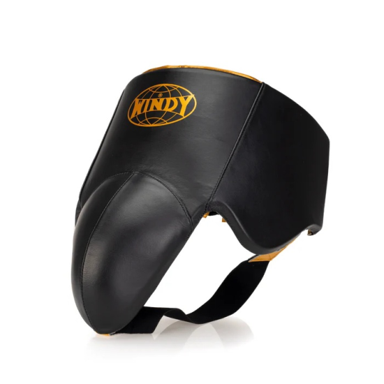 Coquilla profesional de boxeo Windy Fightgear "Elite" negro/oro