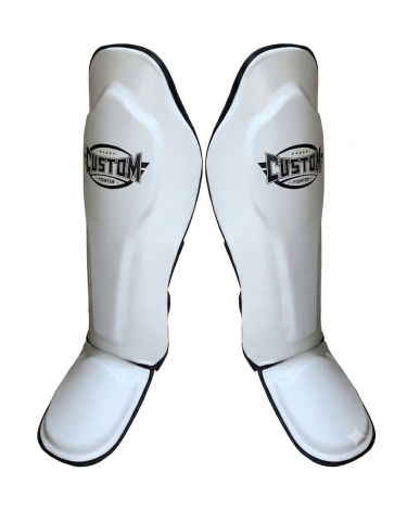 Espinilleras Custom Fighter Steel Leg Blancas