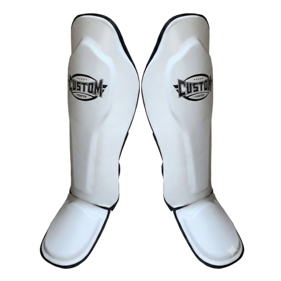 Espinilleras Custom Fighter Steel Leg Blancas