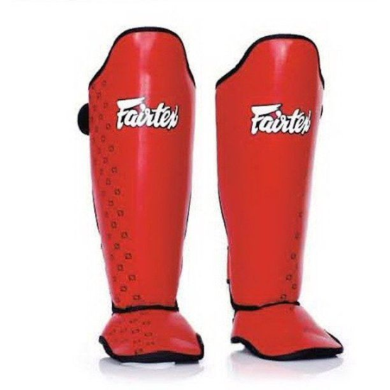 Espinilleras Fairtex para deportes de contacto SP5 rojo
