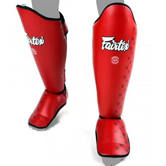 Espinilleras Fairtex para deportes de contacto SP5 rojo