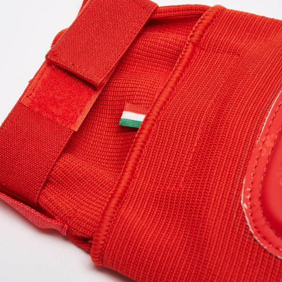 Espinilleras para deportes de contacto Leone 1947 "DNA" PT123 rojo