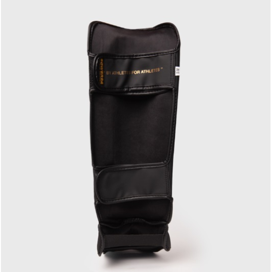 Espinilleras para niños Shark boxing Kids SKF 3.0 negro/dorado