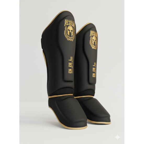 Espinilleras Regium para deportes de contacto "imperial Gold"