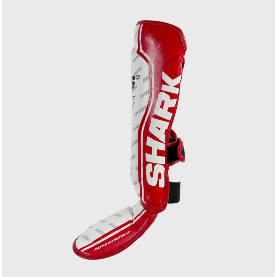 Espinilleras Shark boxing IIS Blanco-rojo