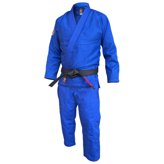 Gi  o Kimono de Brazilian Jiu Jitsu "Custom Fighter" Color azul 450 grms (Nuevo modelo)