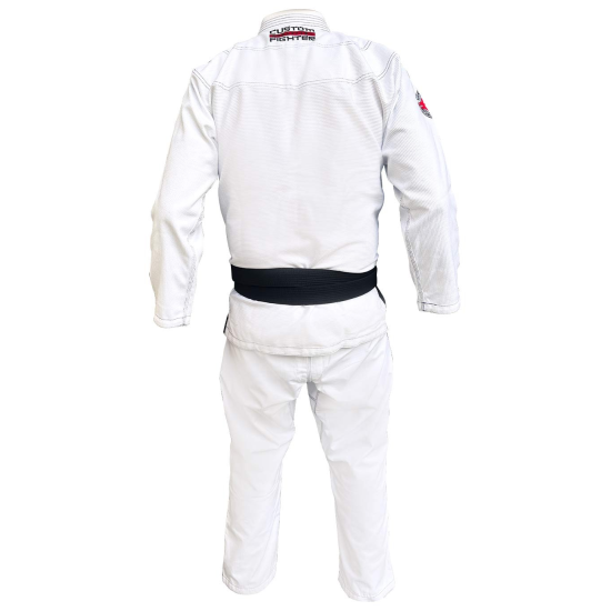 Gi o Kimono de Brazilian Jiu Jitsu "Custom Fighter" Blanco 450 grms ( Nuevo Modelo)